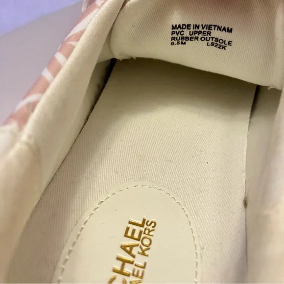 Michael Kors Low Profile Keaton Sneakers. Powder Blush Color. MK Monogram 9.5 - Picture 3 of 8